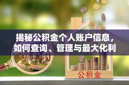 楚雄揭秘公积金个人账户信息，如何查询、管理与最大化利用